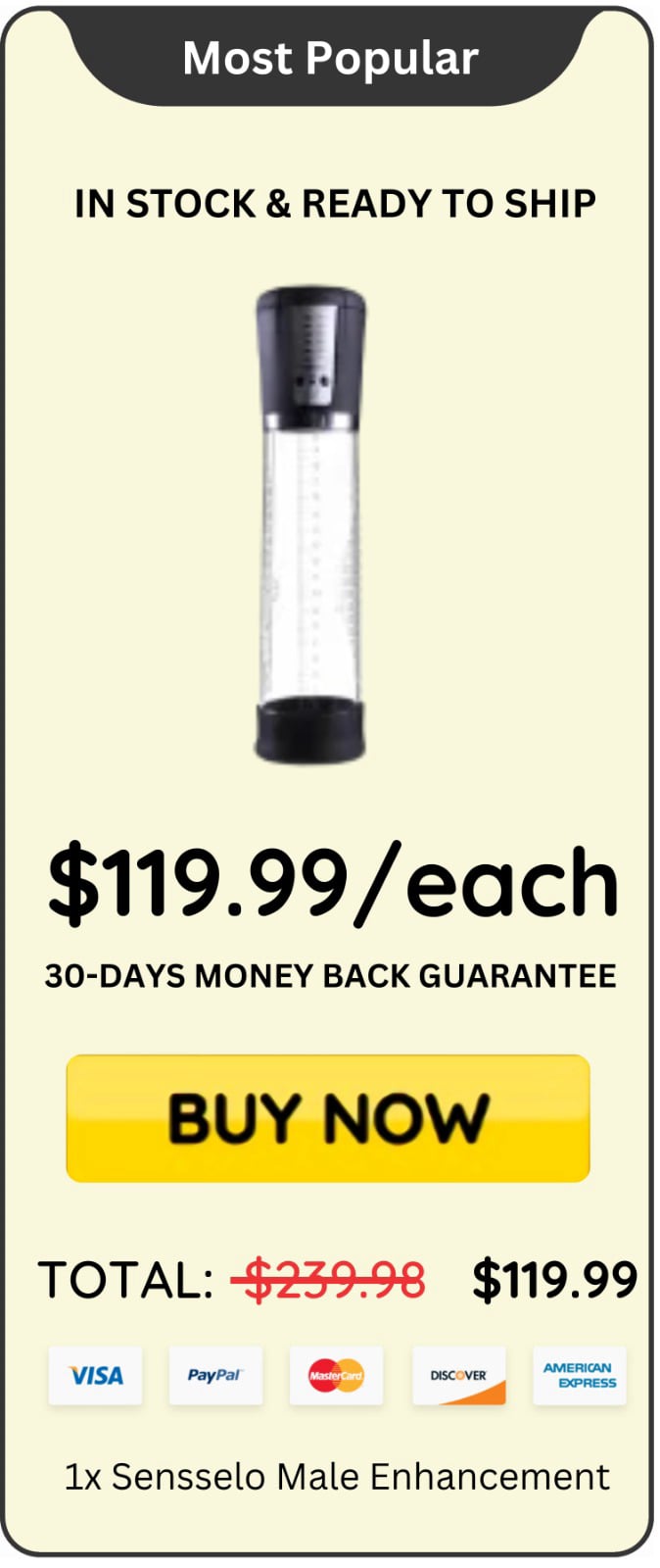 Sensselo Male Enhancement offer price 